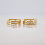 Candongas Carril 1.15g / 1cm Oro Amarillo 18K