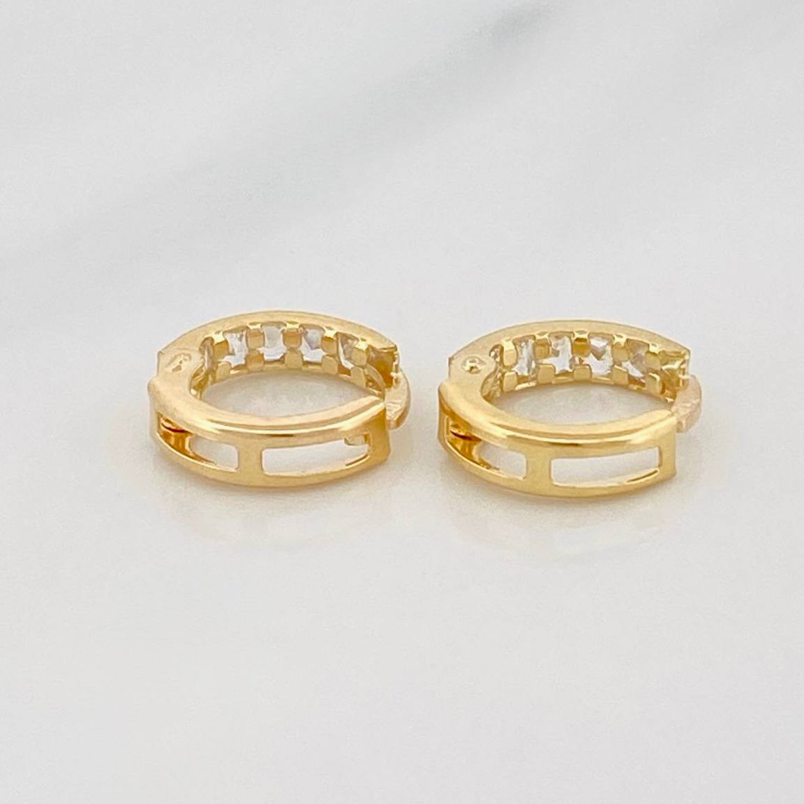 Candongas Carril 1.15g / 1cm Oro Amarillo 18K