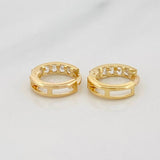 Candongas Carril 1.15g / 1cm Oro Amarillo 18K
