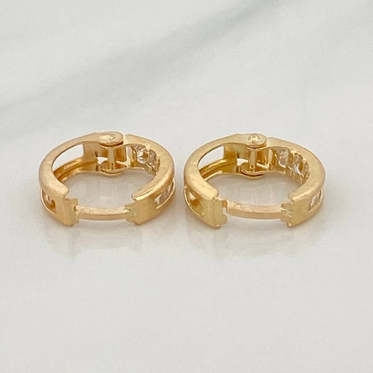 Candongas Carril 1.15g / 1cm Oro Amarillo 18K