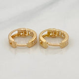 Candongas Carril 1.15g / 1cm Oro Amarillo 18K