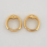Candongas Carril Lisas 0.65g / 0.8cm Oro Amarillo 18K