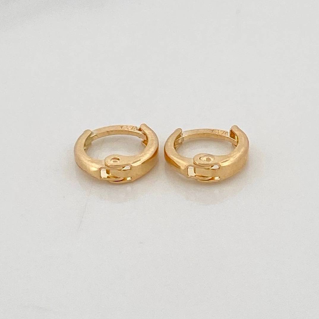 Candongas Carril Lisas 0.65g / 0.8cm Oro Amarillo 18K