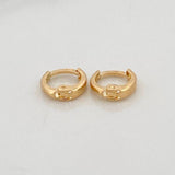 Candongas Carril Lisas 0.65g / 0.8cm Oro Amarillo 18K