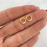 Candongas Carril Lisas 0.65g / 0.8cm Oro Amarillo 18K