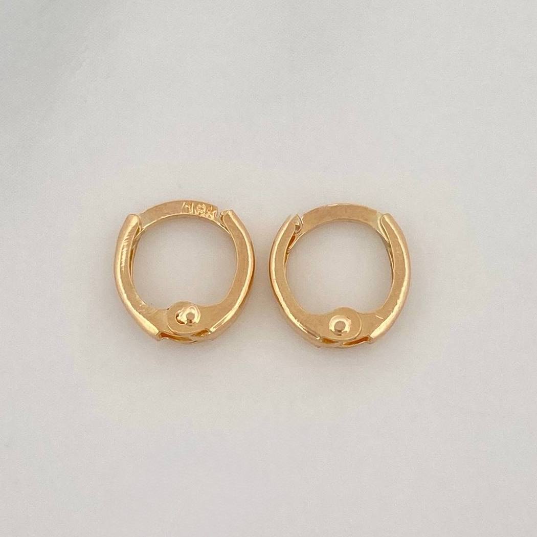 Candongas Carril Lisas 0.65g / 0.8cm Oro Amarillo 18K