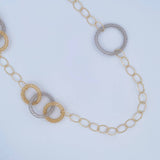 Cadena Aros 12.95gr / 62.6cm / 6.9mm Dos Oros Amarillo Blanco +3 18K &