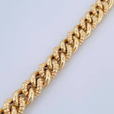 Pulso Cubano Rayado 15.4gr / 20.3cm / 10.4mm Oro Amarillo +3 18K &