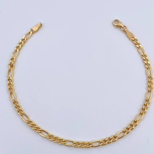 Pulso Figaro 2.3gr / 19cm / 2.7mm Oro Amarillo +1 18K &