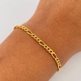 Pulso Figaro 2.3gr / 19cm / 2.7mm Oro Amarillo +1 18K &