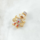 Herraje Pato Bolsas Dinero 5.7gr / 2.6mm Articulado Circones Blancos Rojos Oro Amarillo 18K