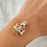 Herraje Pato Bolsas Dinero 5.7gr / 2.6mm Articulado Circones Blancos Rojos Oro Amarillo 18K
