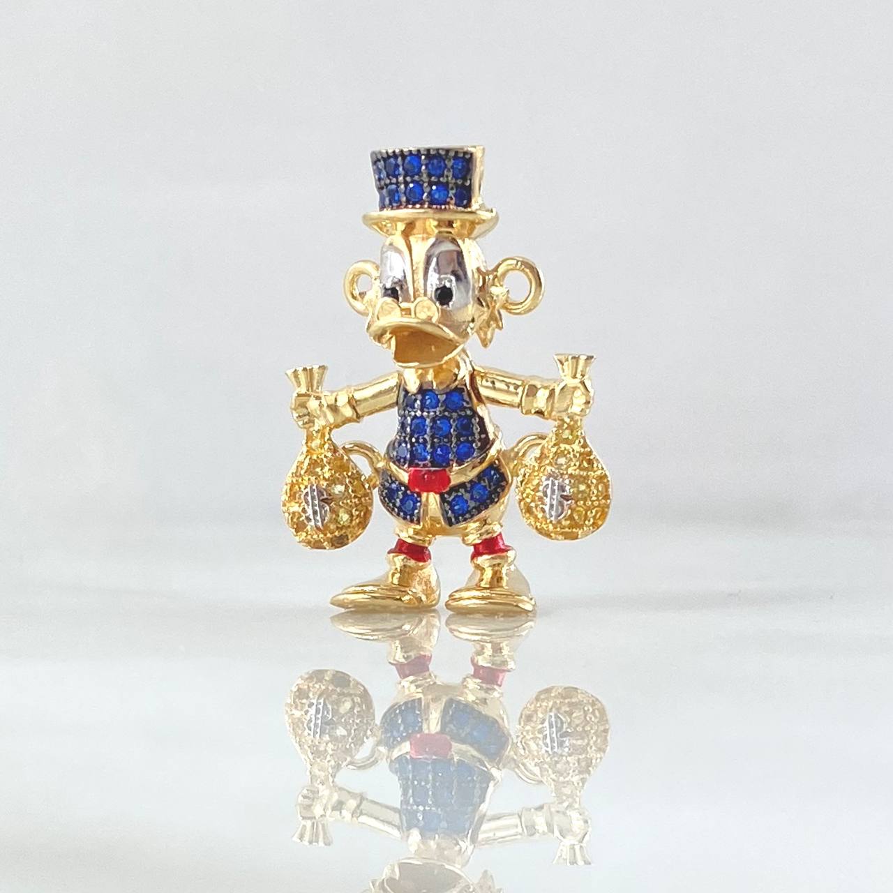 Herraje Pato Bolsas Dinero 5.5gr / 2.6mm Articulado Circones Blancos Azules Rojos Oro Amarillo 18K