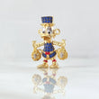 Herraje Pato Bolsas Dinero 5.5gr / 2.6mm Articulado Circones Blancos Azules Rojos Oro Amarillo 18K