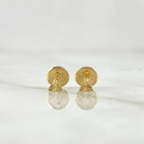 Topos Triangulo 0.4gr / 4mm Diamantado Oro Amarillo 18K *