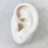 Topos Triangulo 0.4gr / 4mm Diamantado Oro Amarillo 18K *