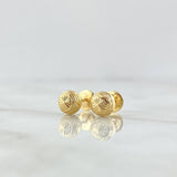 Topos Bola 0.75gr / 6mm Diamantada Lineal Oro Amarillo 18K