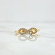 Anillo Infinito Corazón 1.5gr / T7 3/4 / Circones Blancos Oro Amarillo 18K