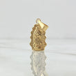 Dije Virgen Guadalupe 1.35gr / 2.8cm / Cargador Bordado Oro Amarillo 18K *