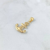 Dije Ancla 0.9gr / 2.6cm / Lisa Oro Amarillo 18K *