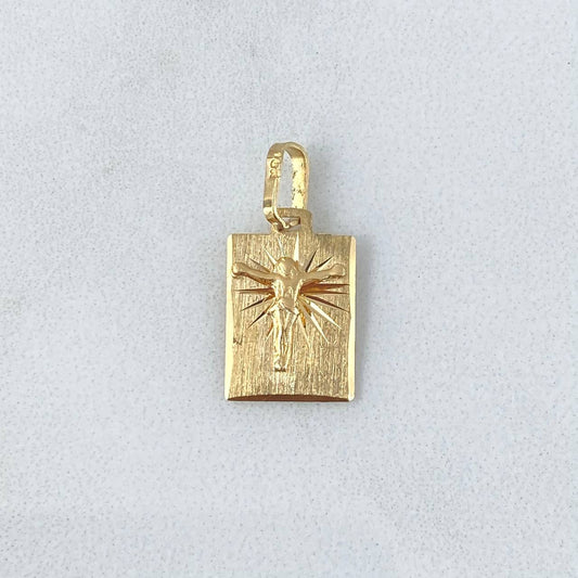 Dije Placa Cristo 1.05gr / 2cm / Oro 18K ©