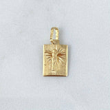Dije Placa Cristo 1.05gr / 2cm / Oro 18K