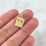 Dije Placa Cristo 1.05gr / 2cm / Oro 18K