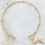 Tobillera Denario Virgen Milagrosa 4.85gr / 24cm / Oro 18K *