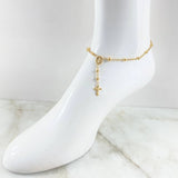 Tobillera Denario Virgen Milagrosa 4.9gr / 23cm / Oro 18K *