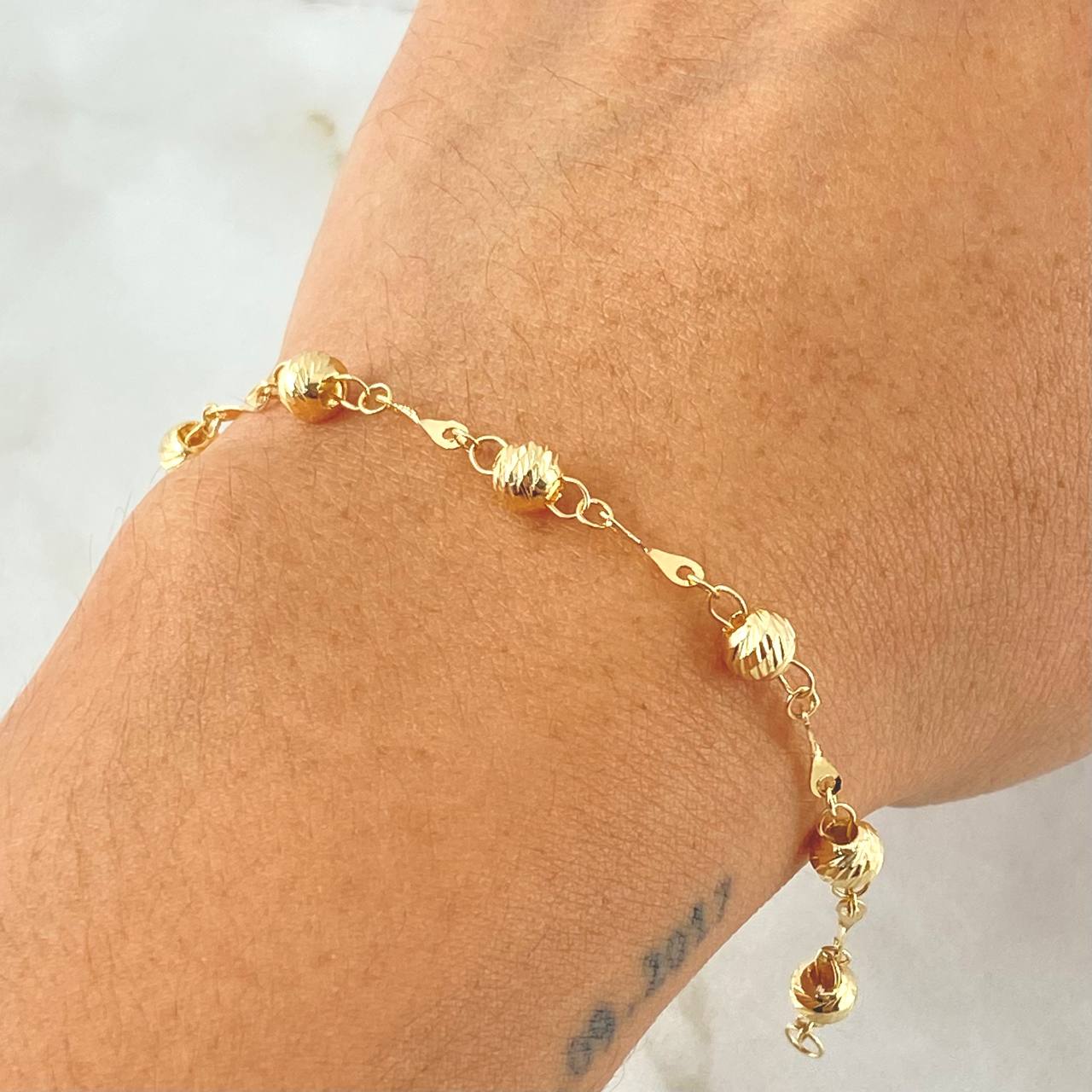 Pulso Tipo Militar 2.45gr / 19cm / Oro 18K