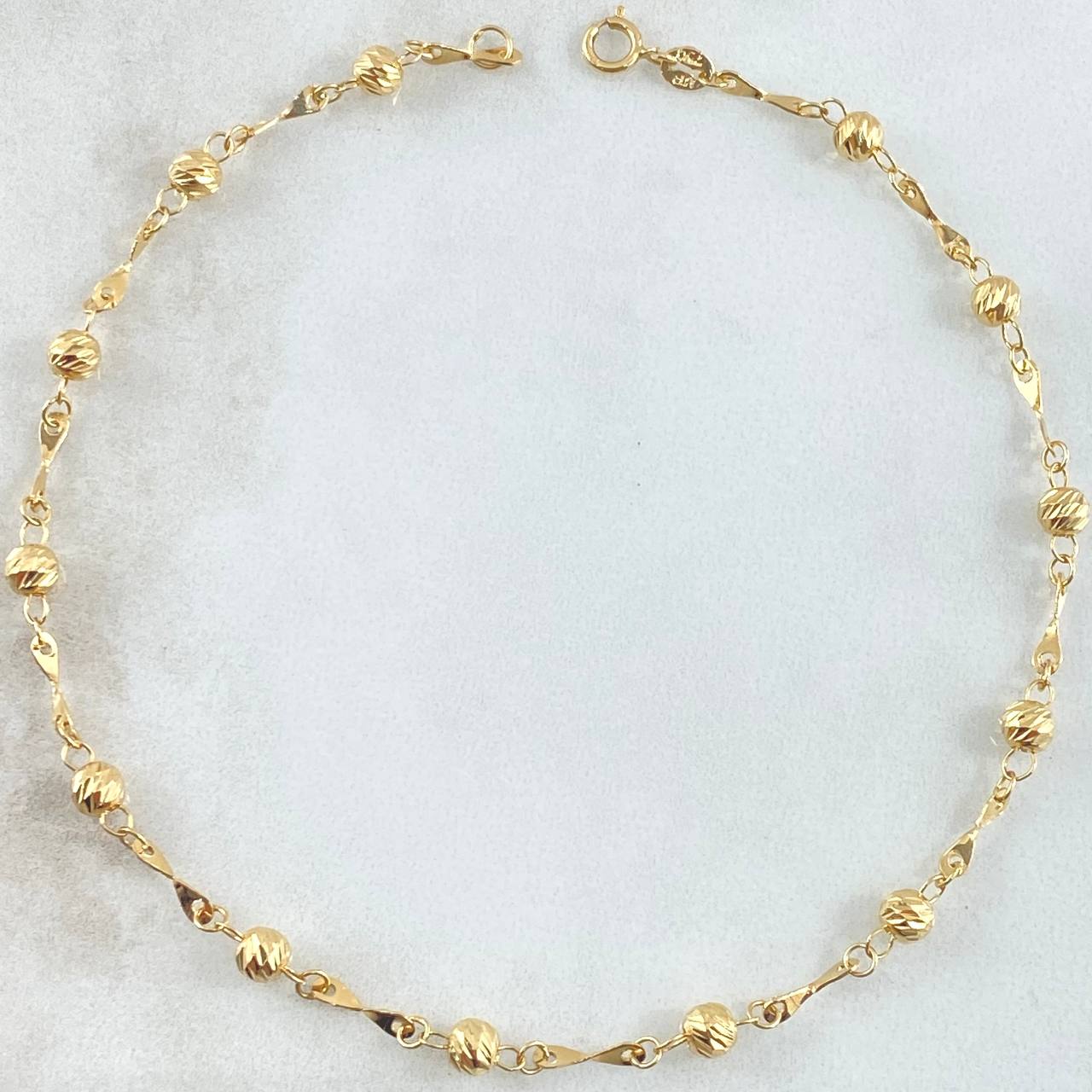 Tobillera Tipo Militar 2.55gr / 24cm / Oro 18K *