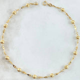 Tobillera Tipo Militar 2.5gr / 24cm / Oro 18K