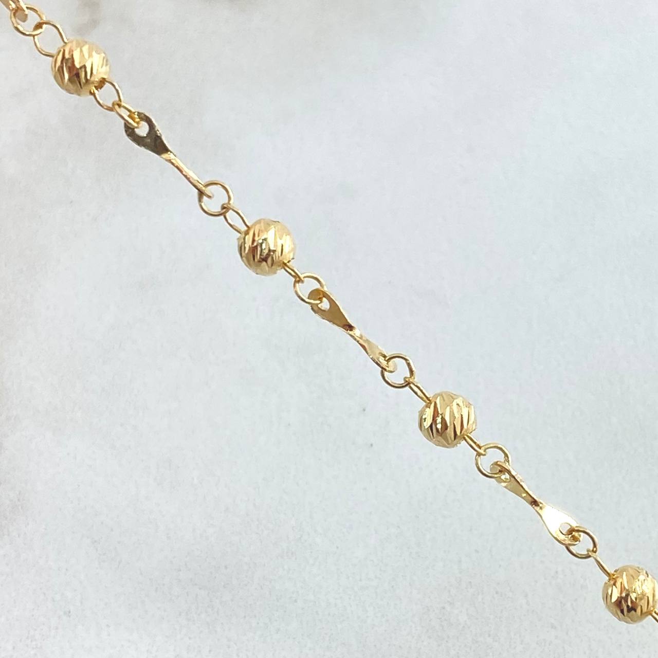 Tobillera Tipo Militar 2.55gr / 24cm / Oro 18K *