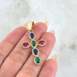 Dije Cruz Tupida 3.55gr / 4.6cm / Oro 18K