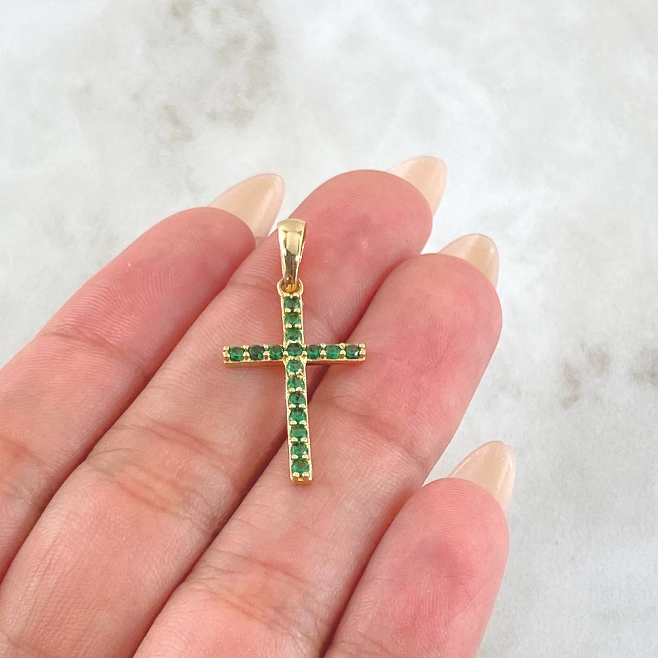 Dije Cruz Tupida 1.6gr / 2.2cm / Oro 18K