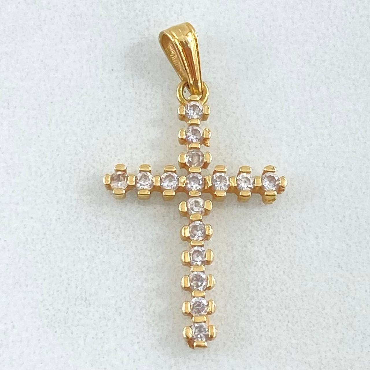 Dije Cruz Tupida 1.5gr / 3cm / Oro 18K