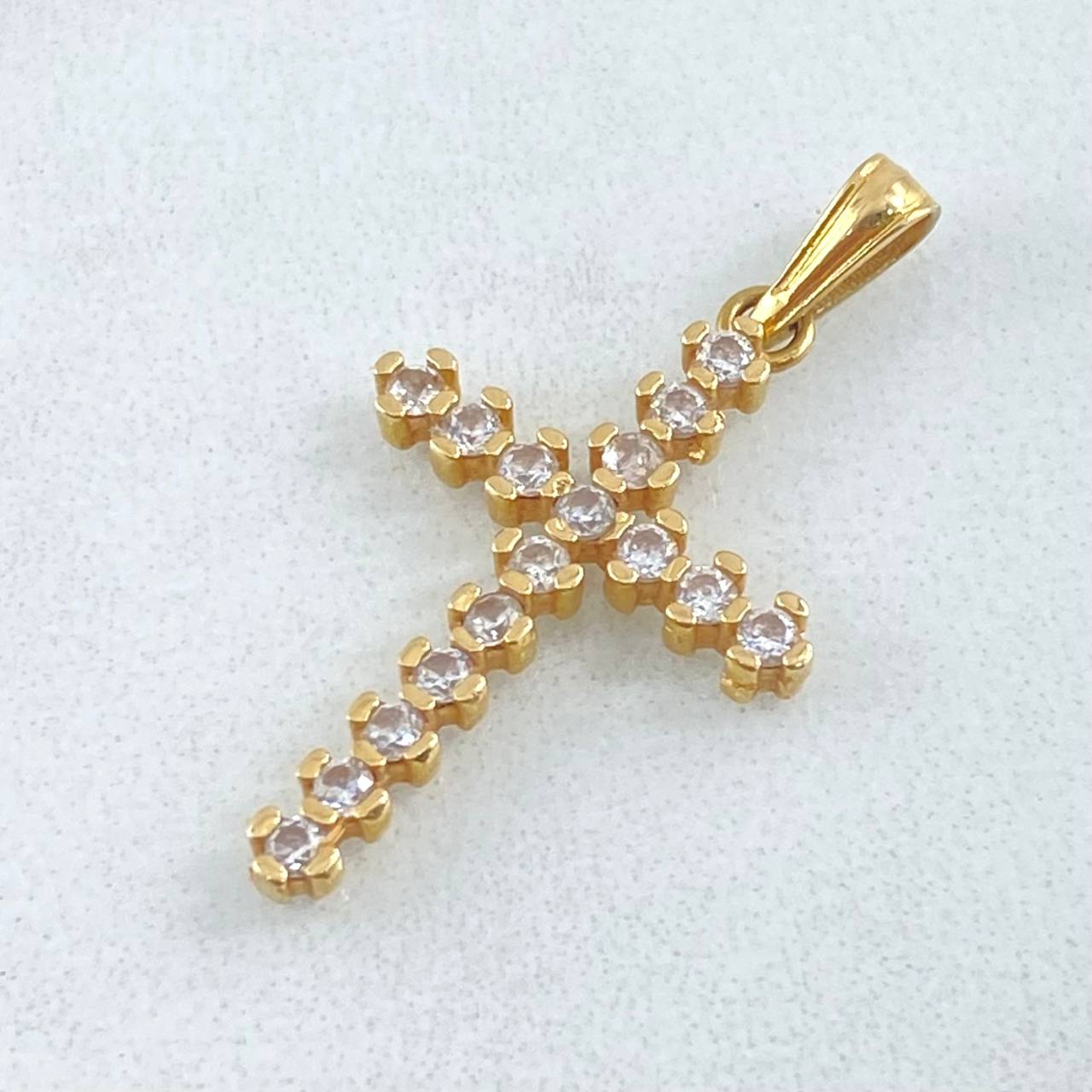 Dije Cruz Tupida 1.5gr / 3cm / Oro 18K