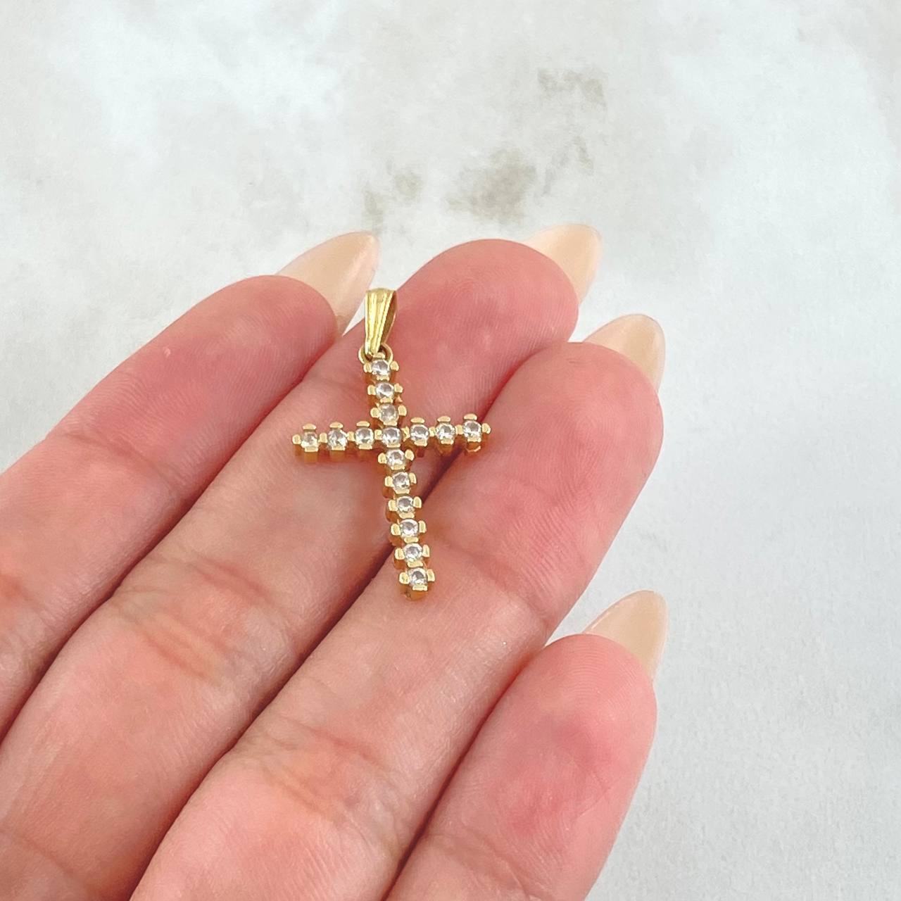 Dije Cruz Tupida 1.5gr / 3cm / Oro 18K