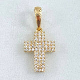 Dije Cruz Tupida 1.4gr / 2.4cm / Oro 18K