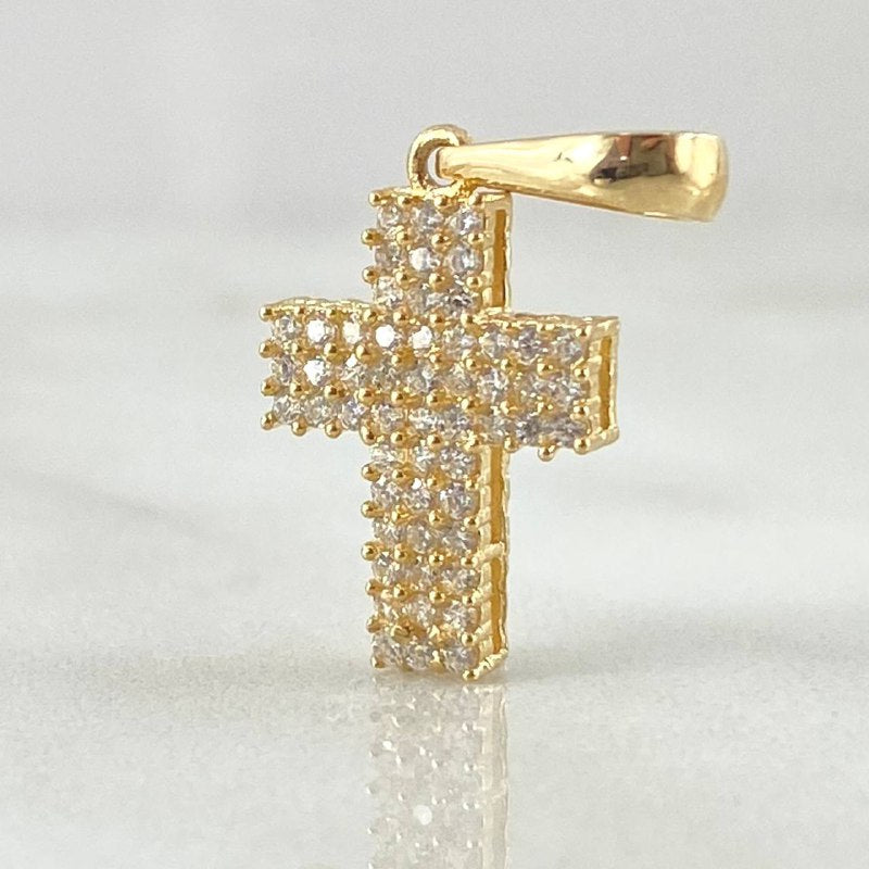 Dije Cruz Tupida 1.4gr / 2.4cm / Oro 18K