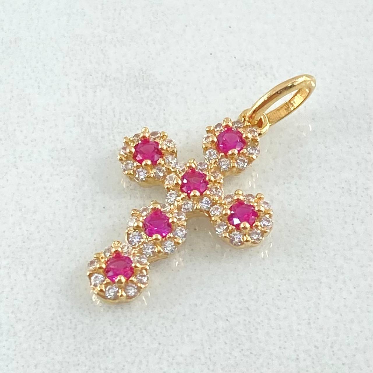 Dije Cruz Tupida 1.4gr / 2.3cm / Oro 18K