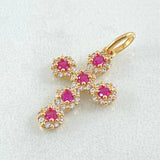 Dije Cruz Tupida 1.4gr / 2.3cm / Oro 18K