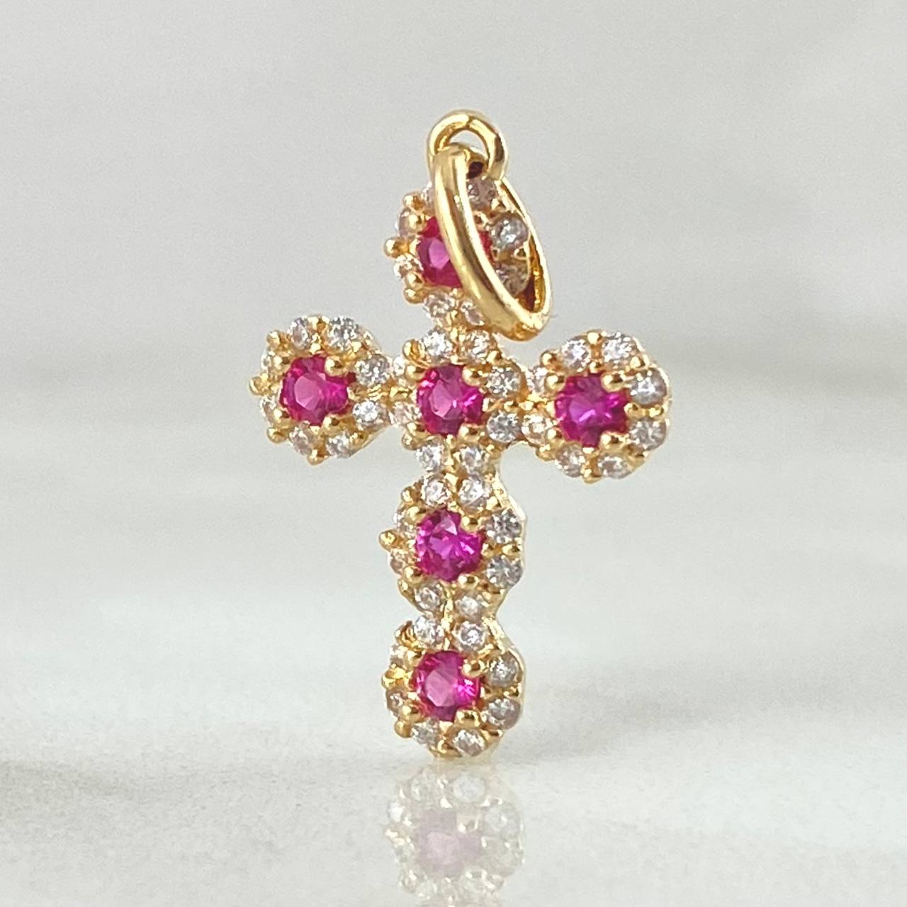 Dije Cruz Tupida 1.4gr / 2.3cm / Oro 18K