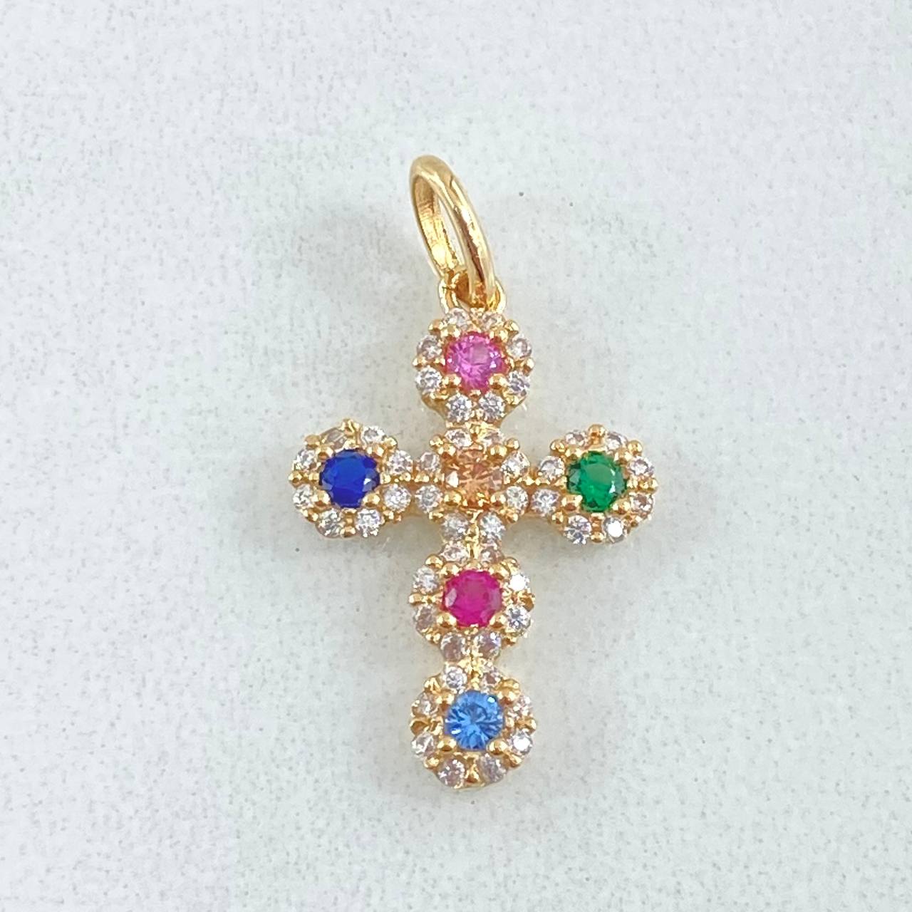 Dije Cruz Tupida 1.35gr / 2.3cm / Oro 18K