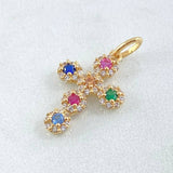 Dije Cruz Tupida 1.35gr / 2.3cm / Oro 18K