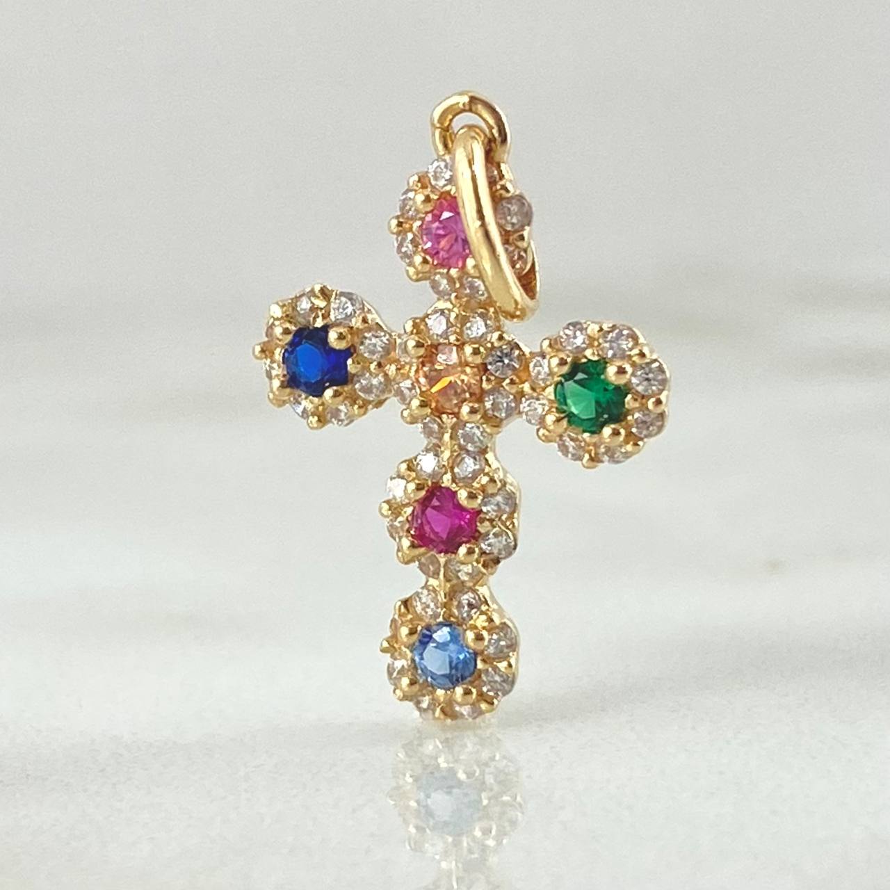 Dije Cruz Tupida 1.35gr / 2.3cm / Oro 18K