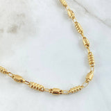 Cadena Rustica Barril Intercalada 17.2gr / 70cm / Oro 18K *