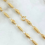 Cadena Rustica Barril Intercalada 17.2gr / 70cm / Oro 18K *