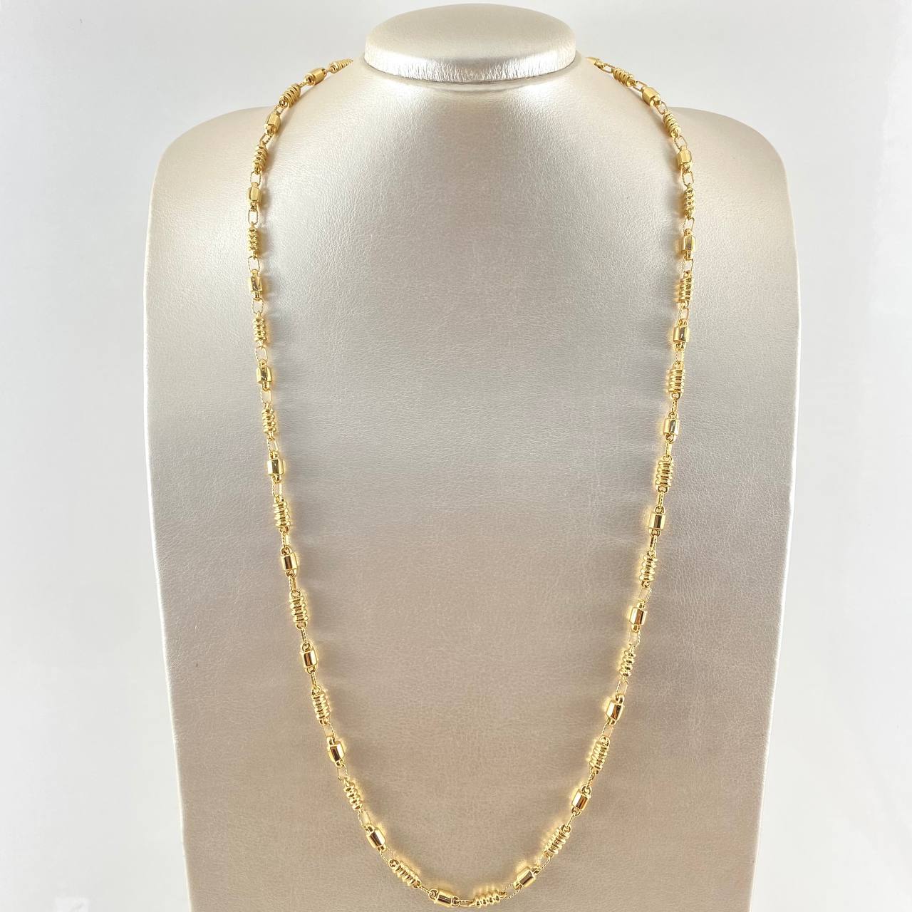Cadena Rustica Barril Intercalada 17.2gr / 70cm / Oro 18K *