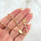 Rosario Virgen Milagrosa 7.8gr / 55cm / Oro 18K *
